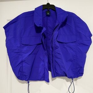 Tek Gear Women's Purple Cropped Sleeveless Utility Jacket/Vest